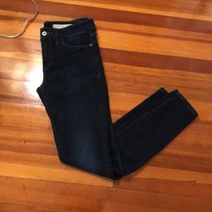 Pilcro Mid-Rise Dark Wash Skinny Jeans